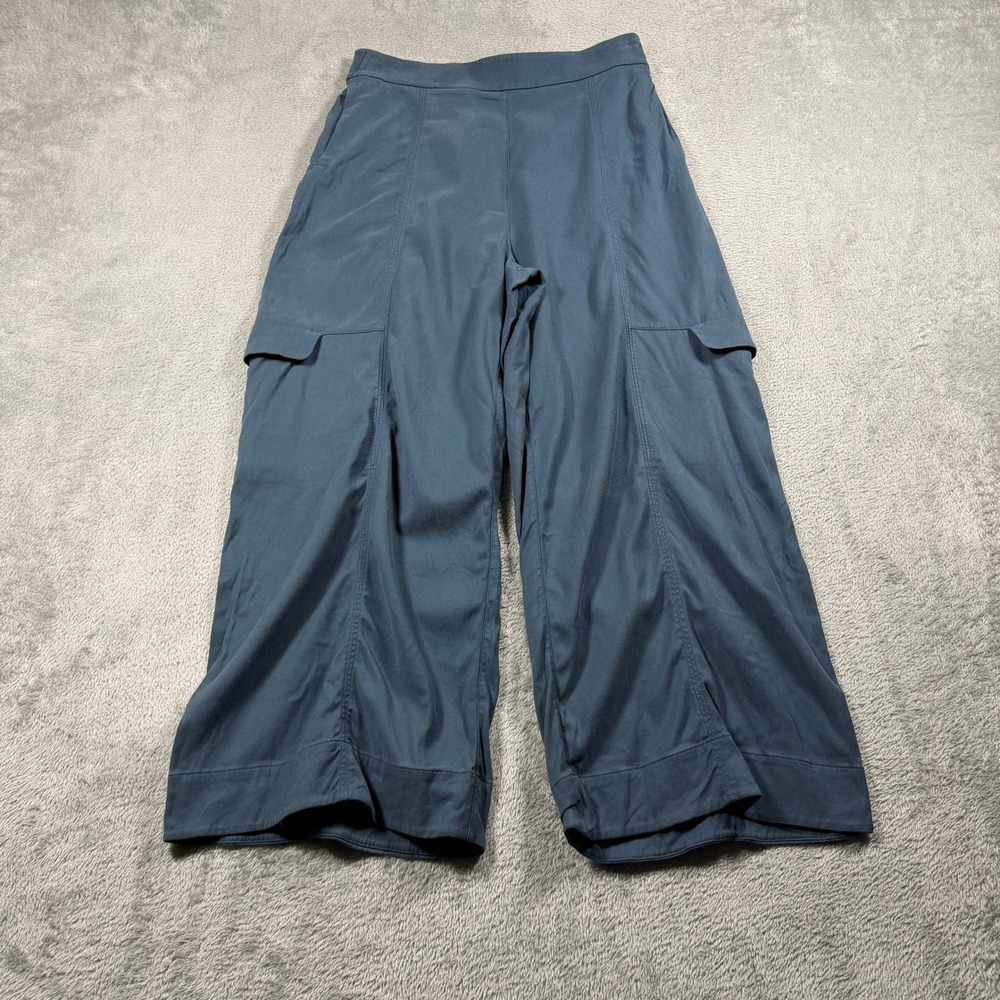 Lululemon Metropolis Maven High Rise Crop Pants Womens Size 6 Iron Blue Wide Leg